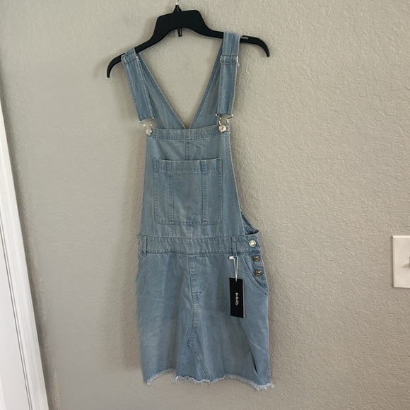Denim overall dress - Picture 2 of 10
